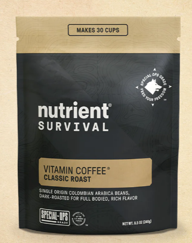 Starting my day with some Nutrient Survival Vitamin coffee.
